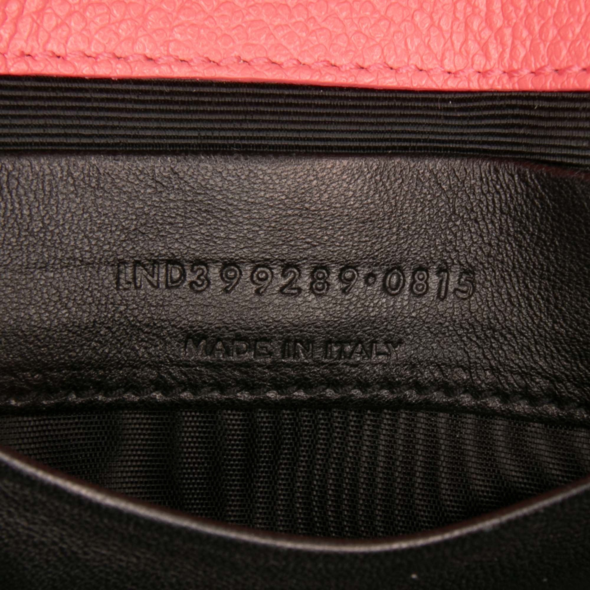 Baby Grained Calfskin Chevron Classic Monogram Chain Bag