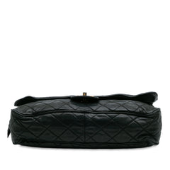 Large Quilted Iridescent Calfskin Shiva Flap