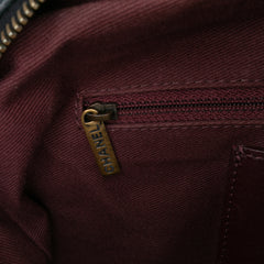 Large Quilted Iridescent Calfskin Shiva Flap