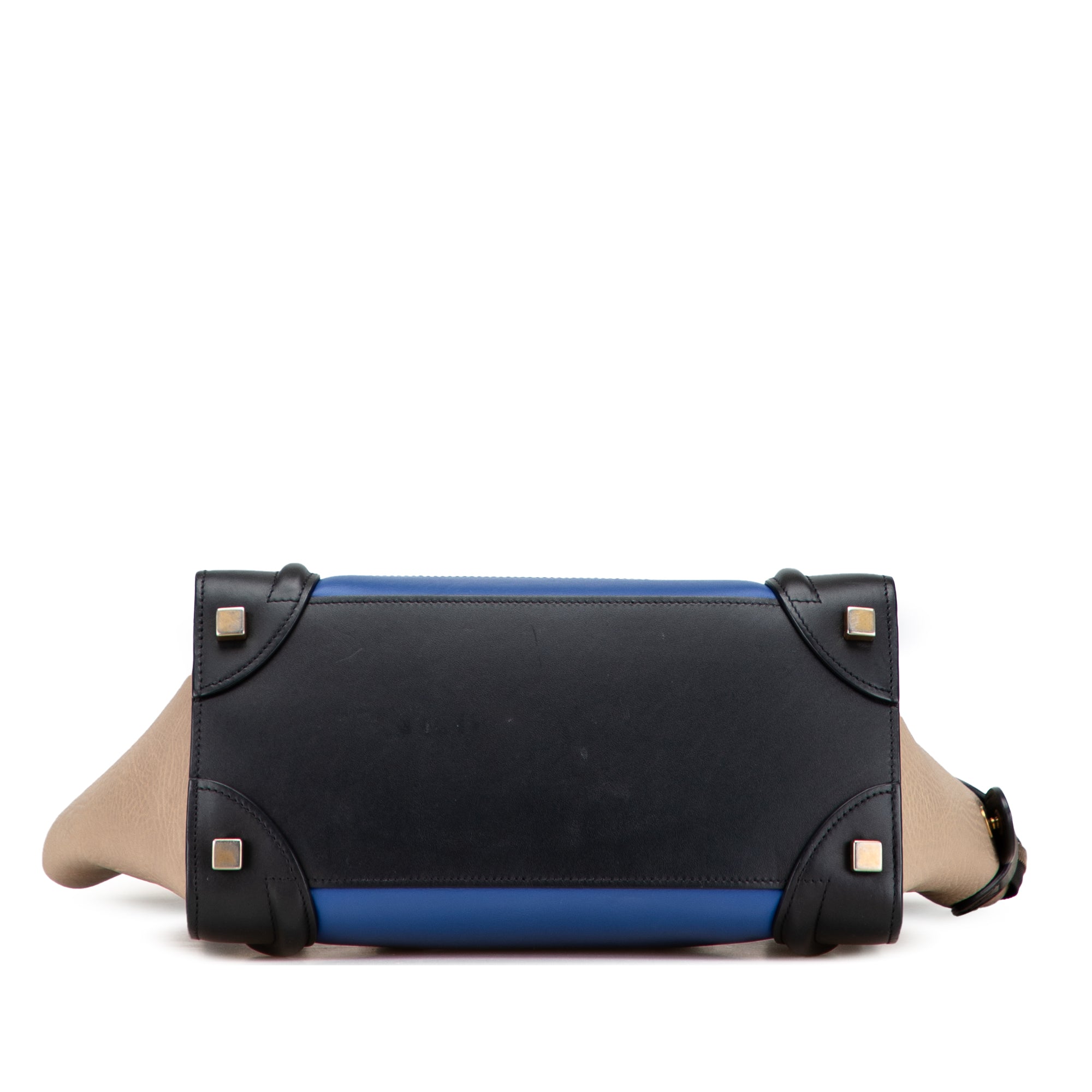 Micro Tricolor Leather Luggage Tote