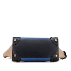 Micro Tricolor Leather Luggage Tote