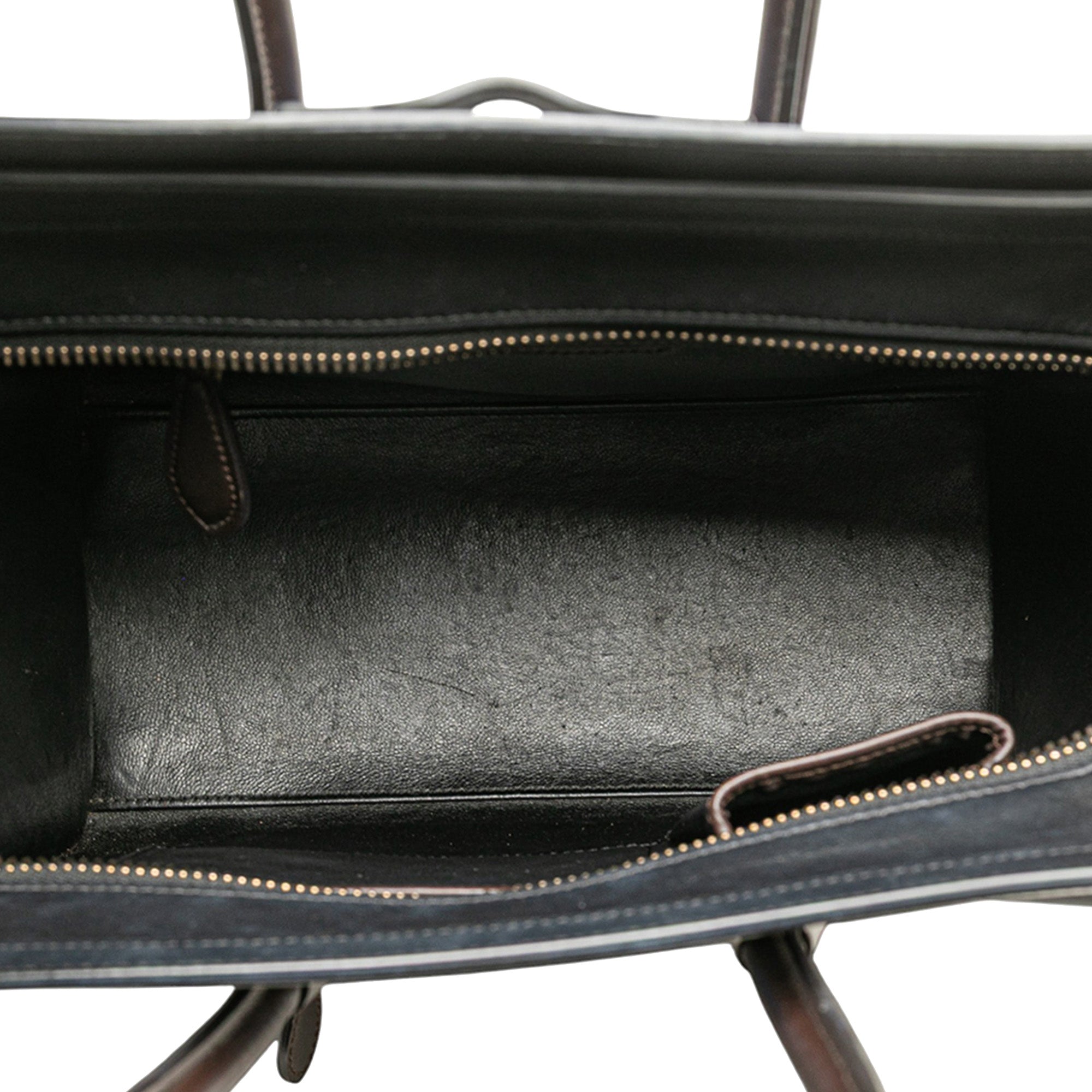 Micro Tricolor Leather Luggage Tote