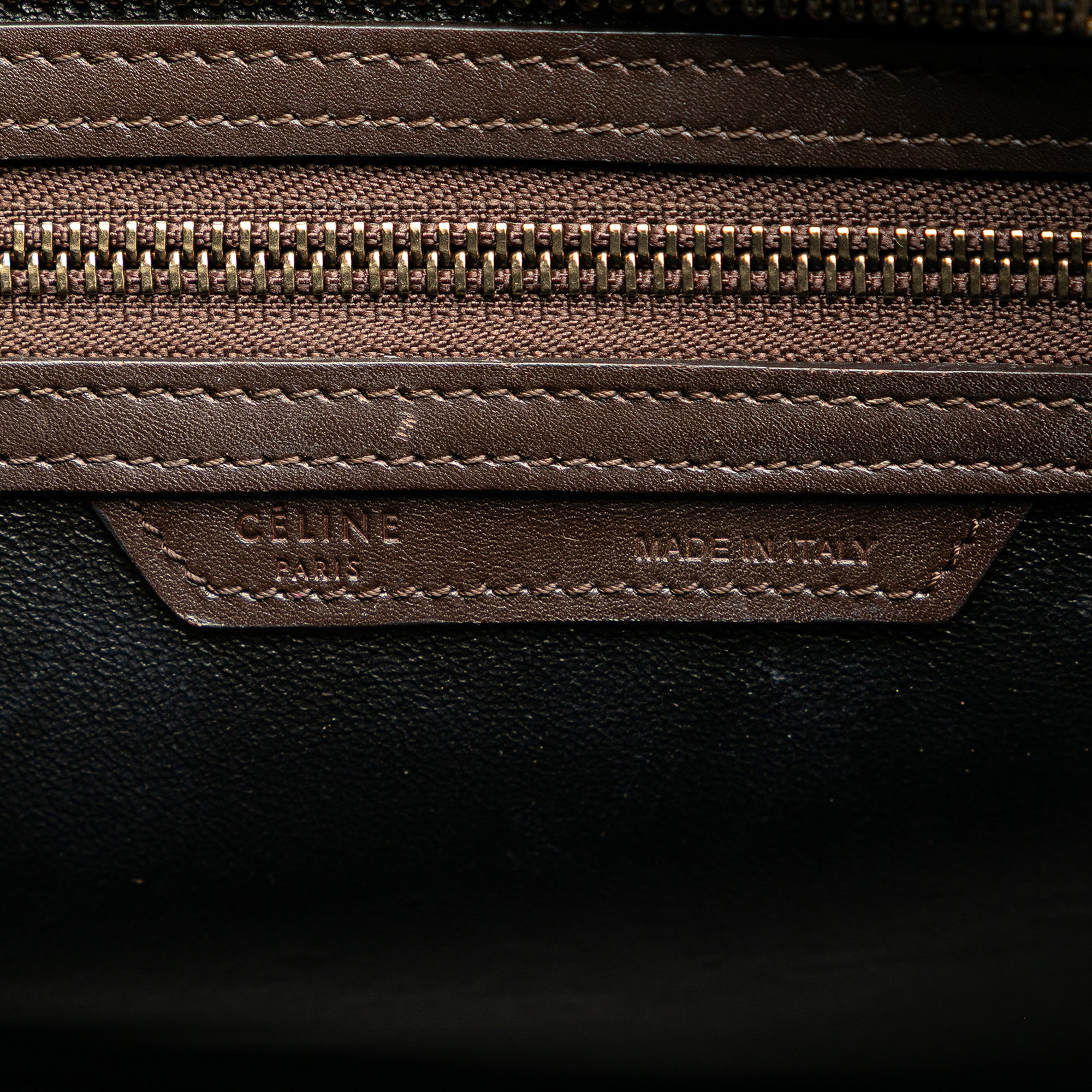 Micro Tricolor Leather Luggage Tote