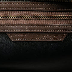 Micro Tricolor Leather Luggage Tote