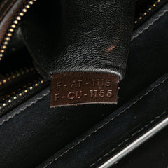 Micro Tricolor Leather Luggage Tote