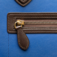 Micro Tricolor Leather Luggage Tote