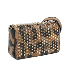 Leopard Print Calfskin Empire Spiked Zoompouch Crossbody_1