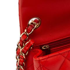 Mini Square Classic Lambskin Single Flap