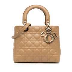 Medium Lambskin Cannage Lady Dior