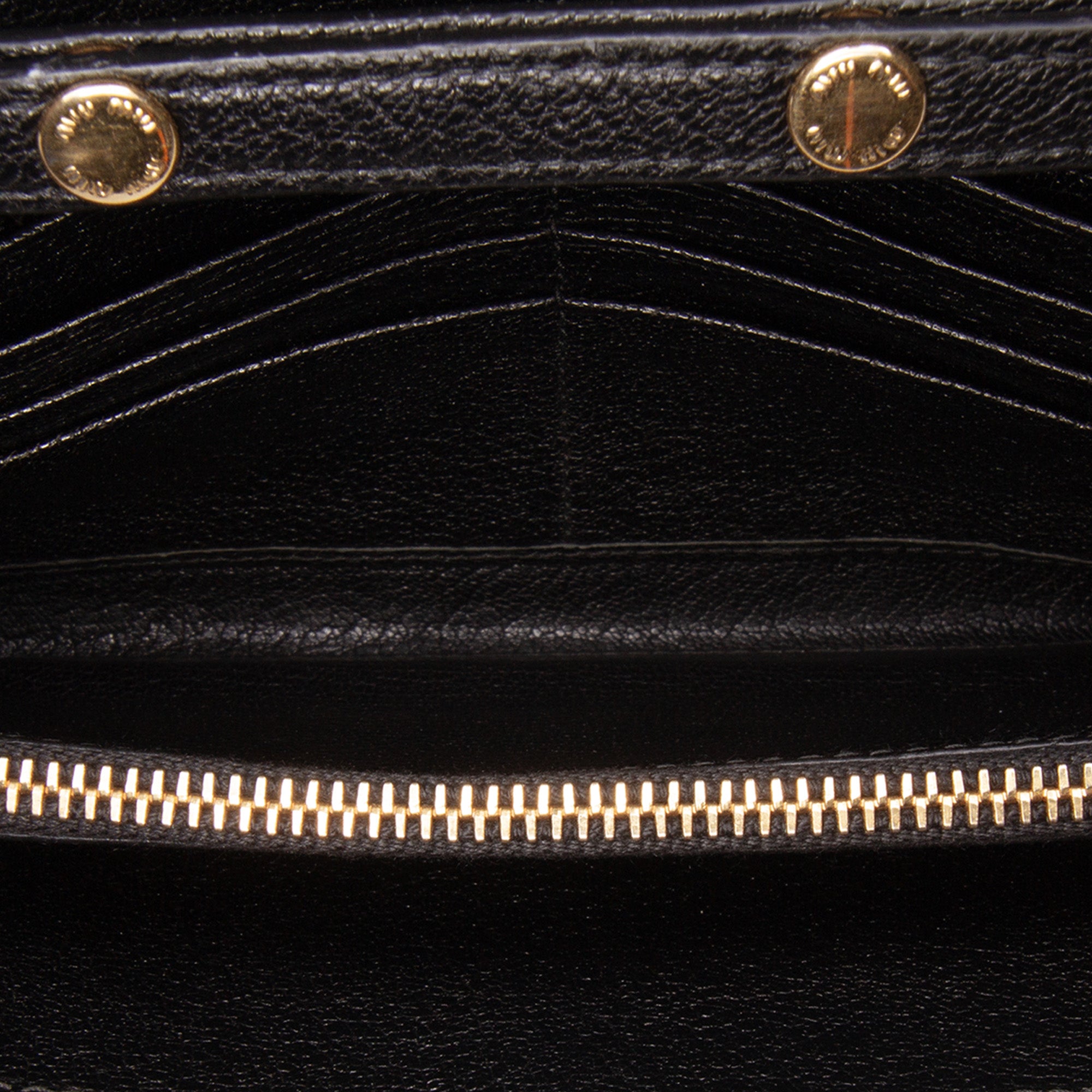 Bicolor Leather Wallet On Chain