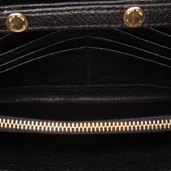 Bicolor Leather Wallet On Chain