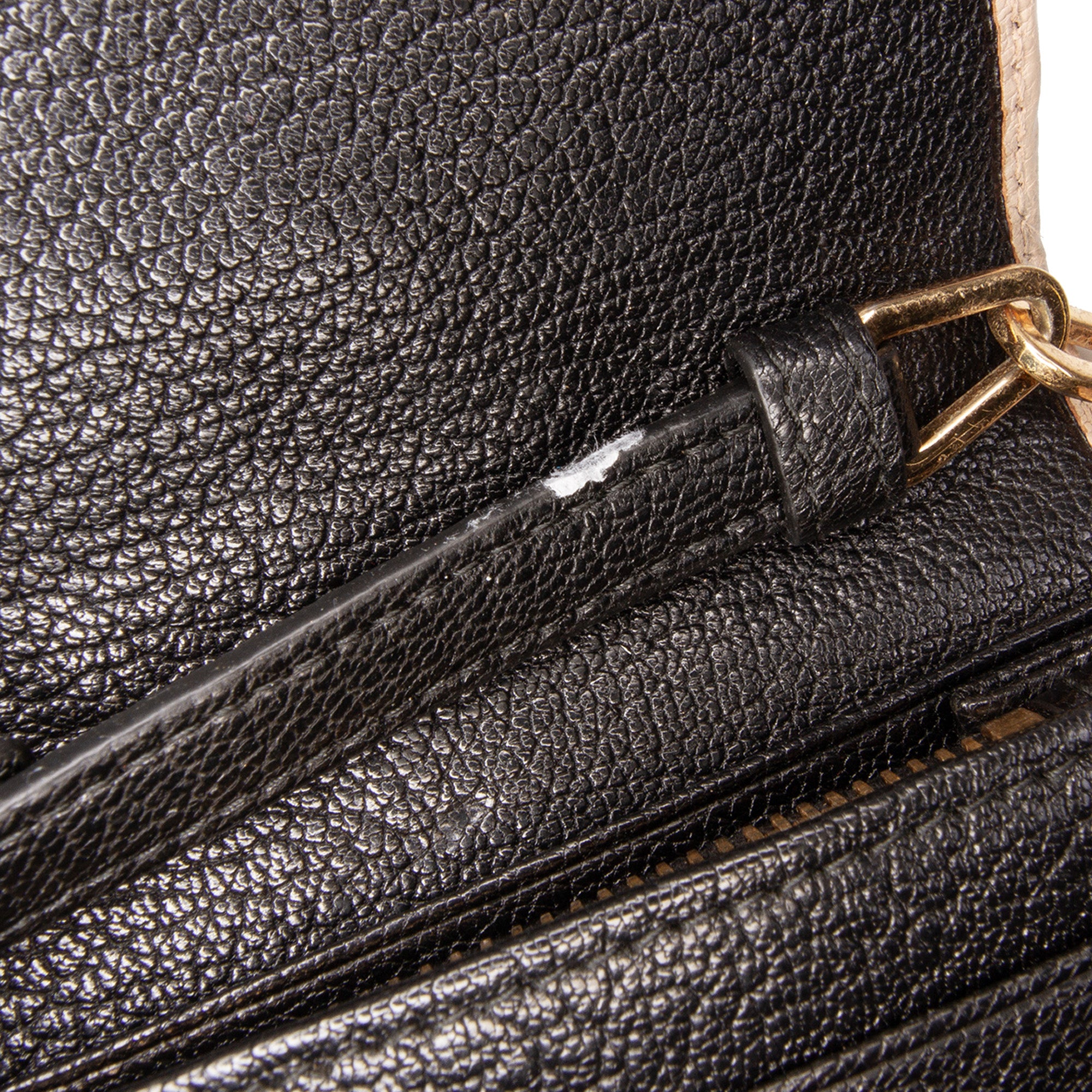 Bicolor Leather Wallet On Chain