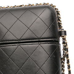 CC Quilted Lambskin Chain Around Phone Holder