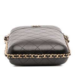 CC Quilted Lambskin Chain Around Phone Holder
