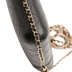 CC Quilted Lambskin Chain Around Phone Holder