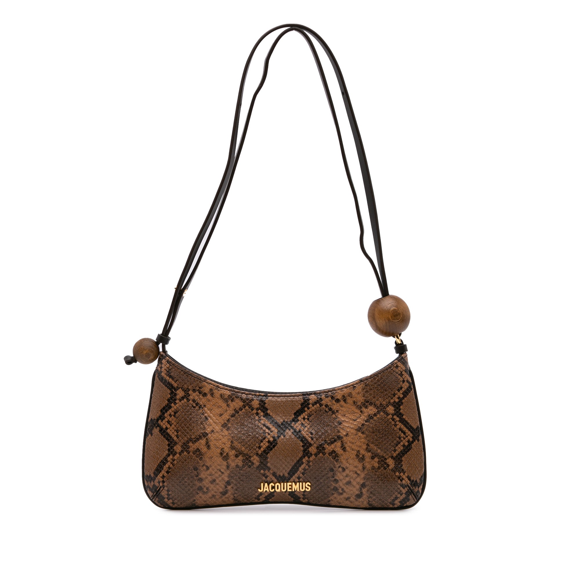 Python Embossed Le Bisou Perle Shoulder Bag