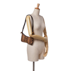 Python Embossed Le Bisou Perle Shoulder Bag