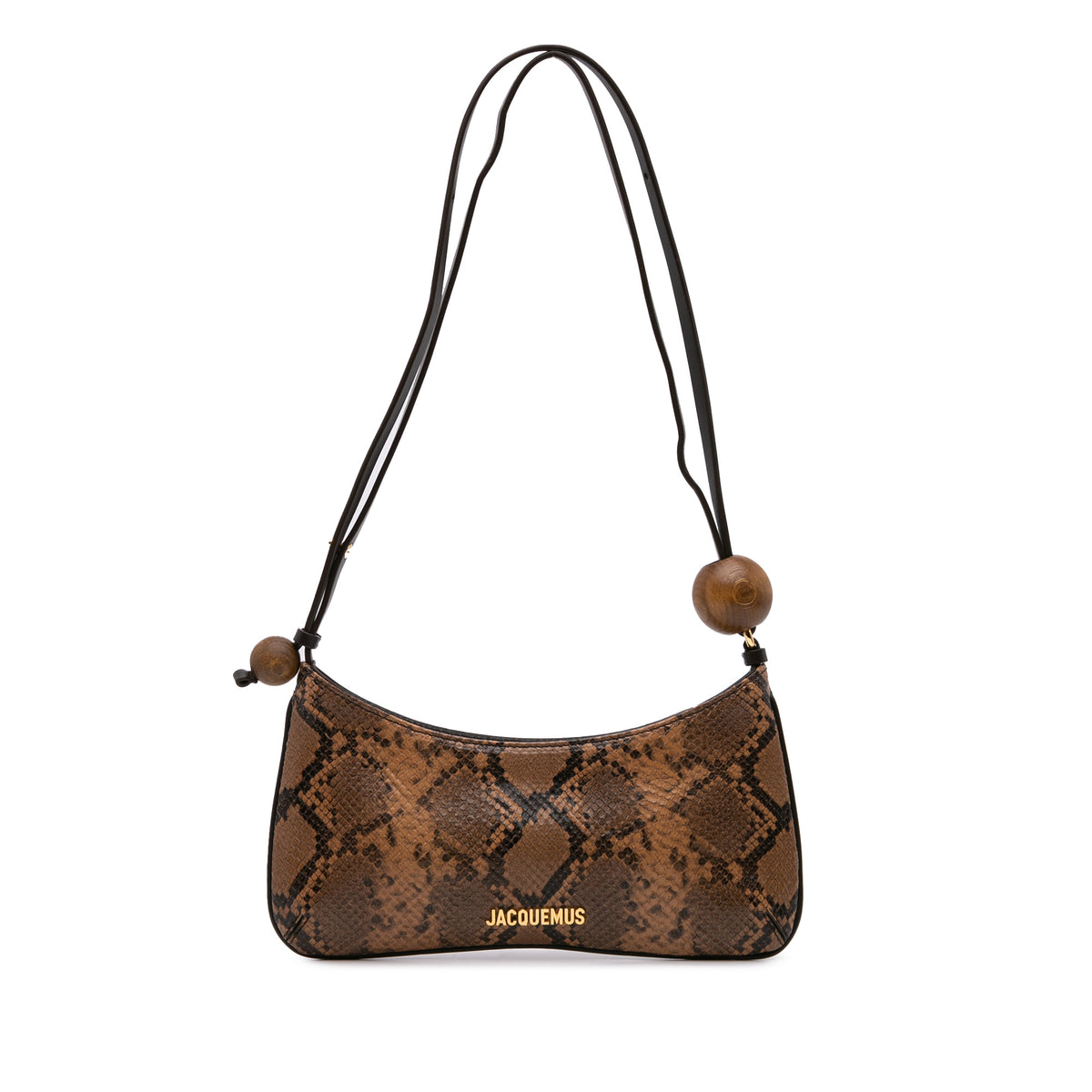Python Embossed Le Bisou Perle Shoulder Bag