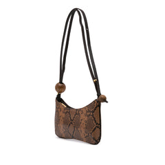 Python Embossed Le Bisou Perle Shoulder Bag