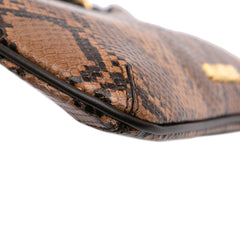 Python Embossed Le Bisou Perle Shoulder Bag