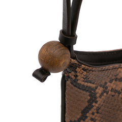 Python Embossed Le Bisou Perle Shoulder Bag