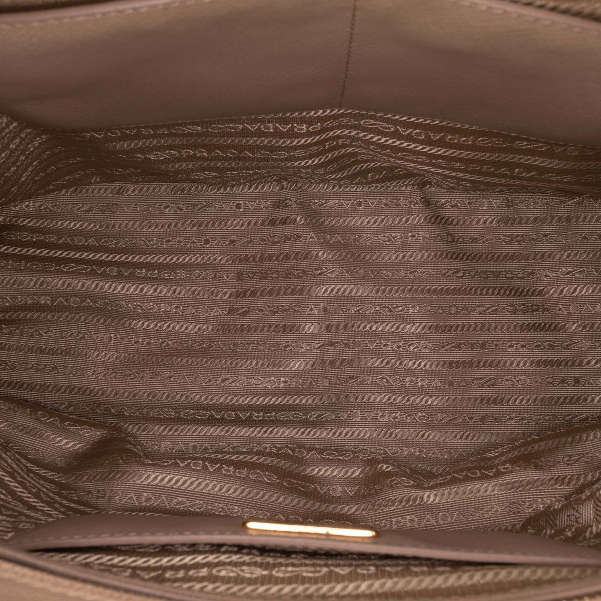 Large Bicolor Saffiano Lux Galleria Double Zip Satchel