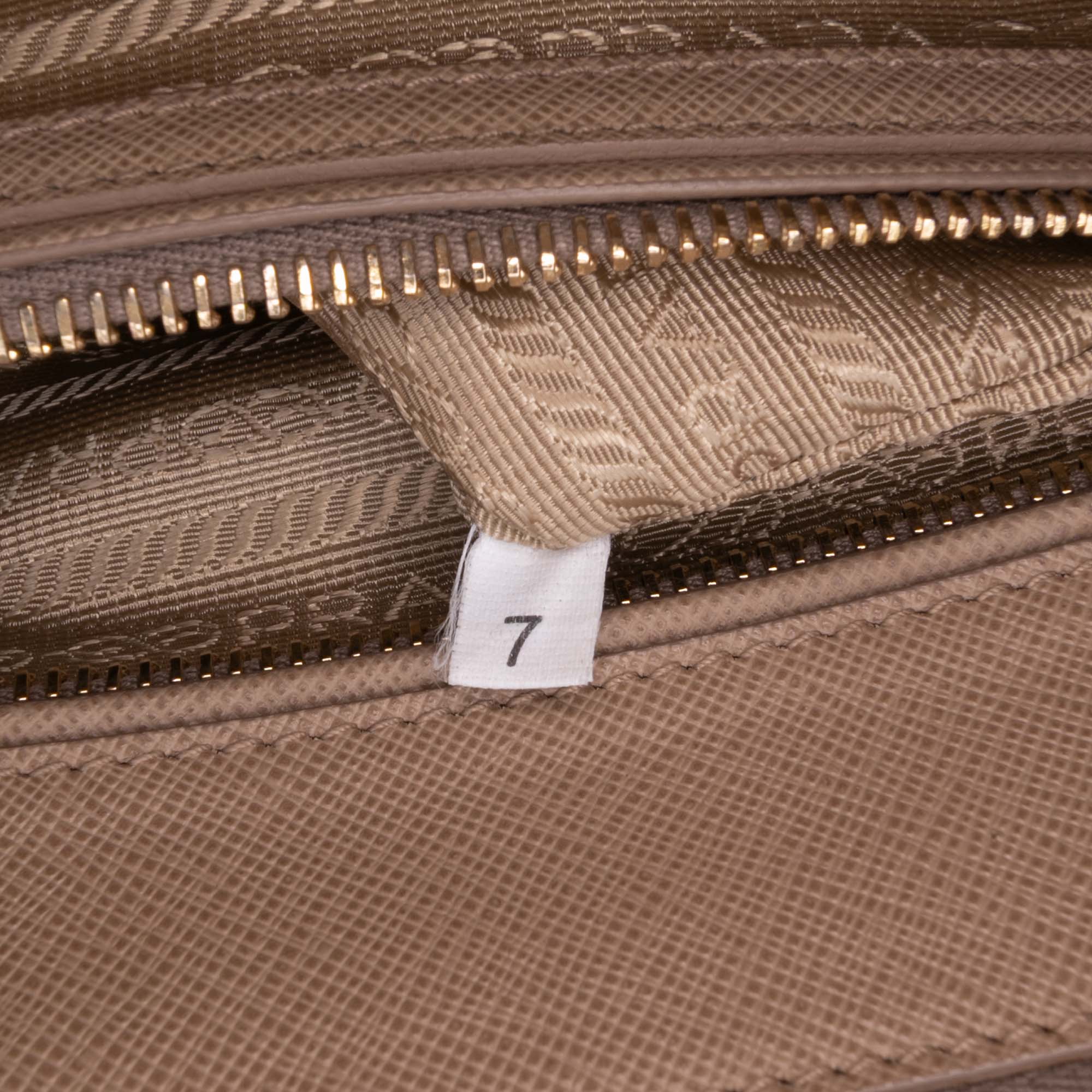 Large Bicolor Saffiano Lux Galleria Double Zip Satchel
