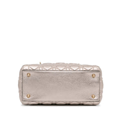 Medium Metallic Calfskin Cannage Supple Lady Dior_3