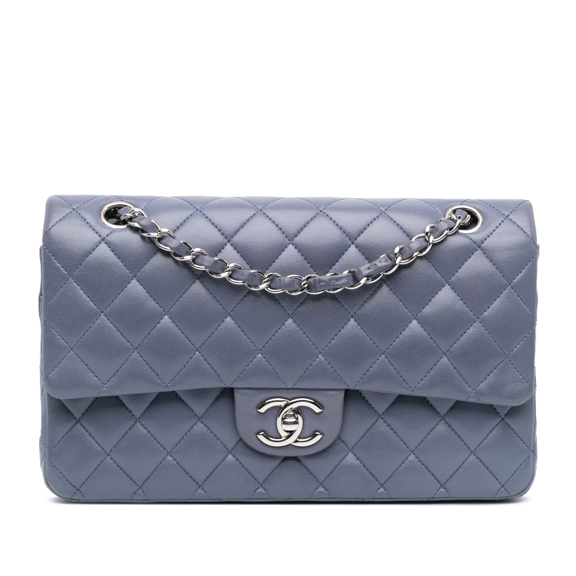 Medium Classic Lambskin Double Flap