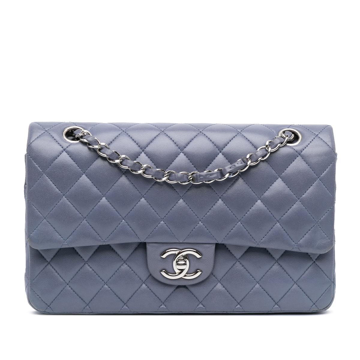 Medium Classic Lambskin Double Flap