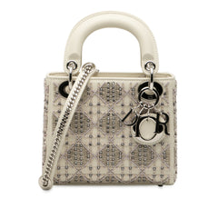 Mini Beaded Lambskin Cannage Lady Dior