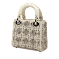 Mini Beaded Lambskin Cannage Lady Dior
