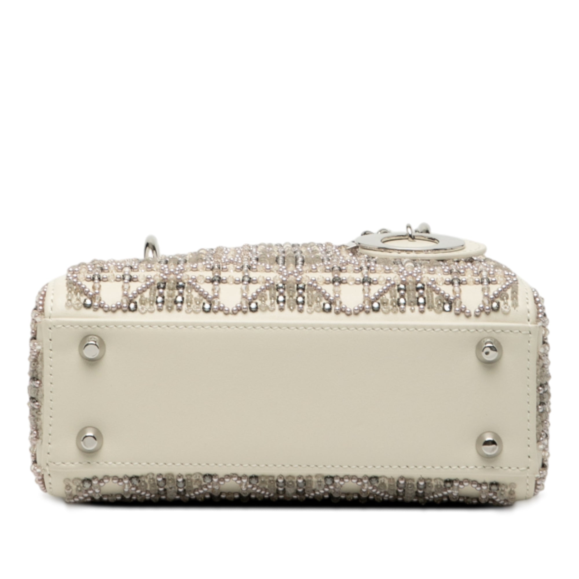 Mini Beaded Lambskin Cannage Lady Dior