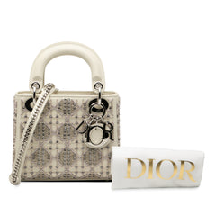 Mini Beaded Lambskin Cannage Lady Dior