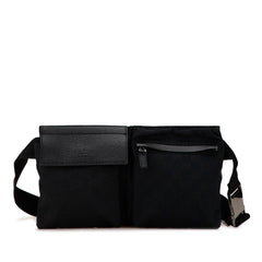 GG Canvas Double Pocket Belt Bag