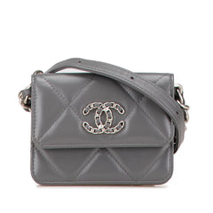 Lambskin 19 Flap Coin Purse With Chain