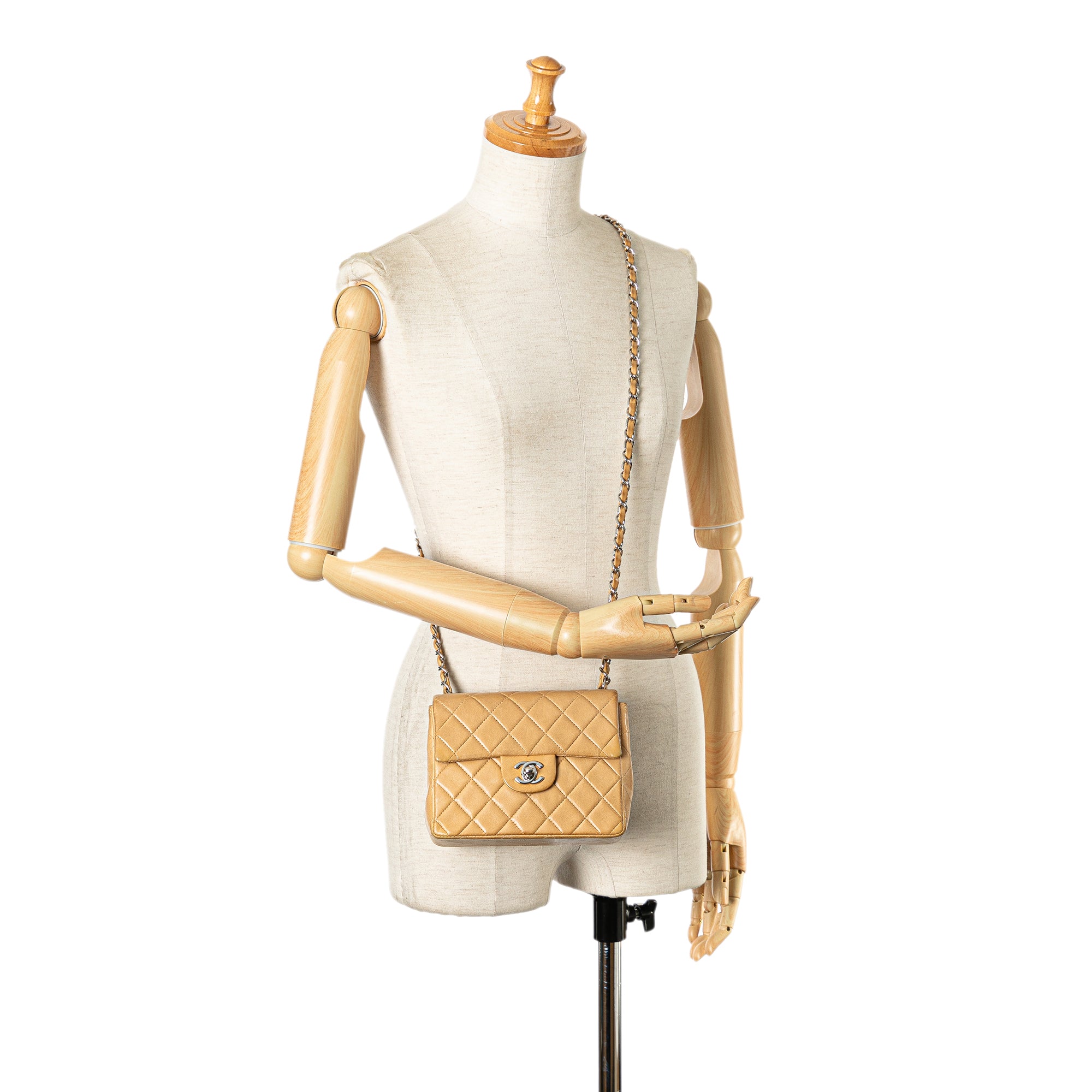 Mini Square Classic Lambskin Single Flap