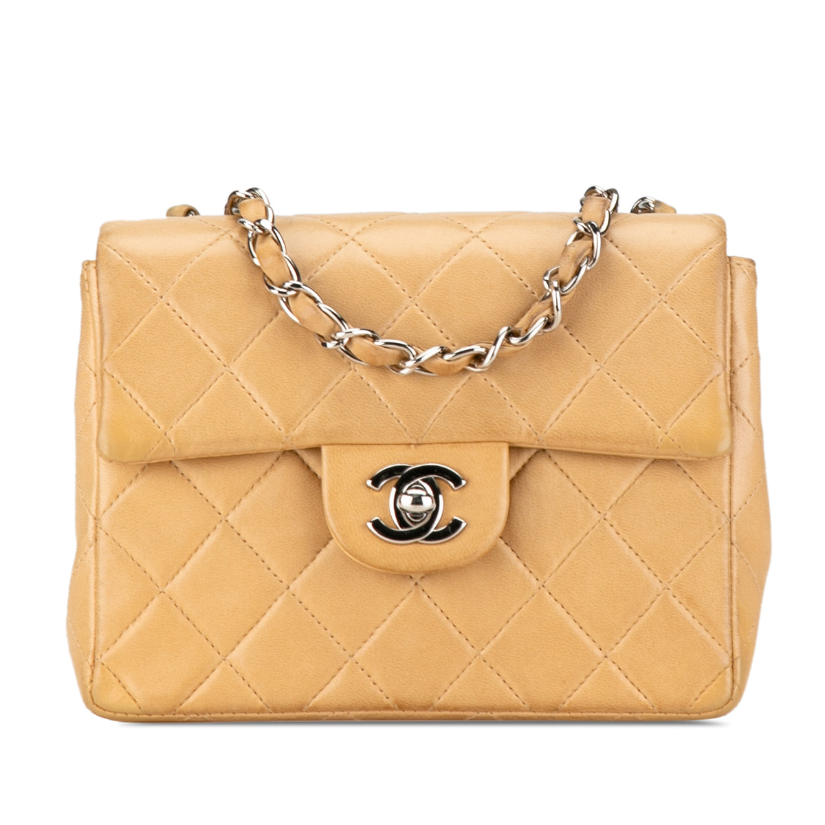 Mini Square Classic Lambskin Single Flap