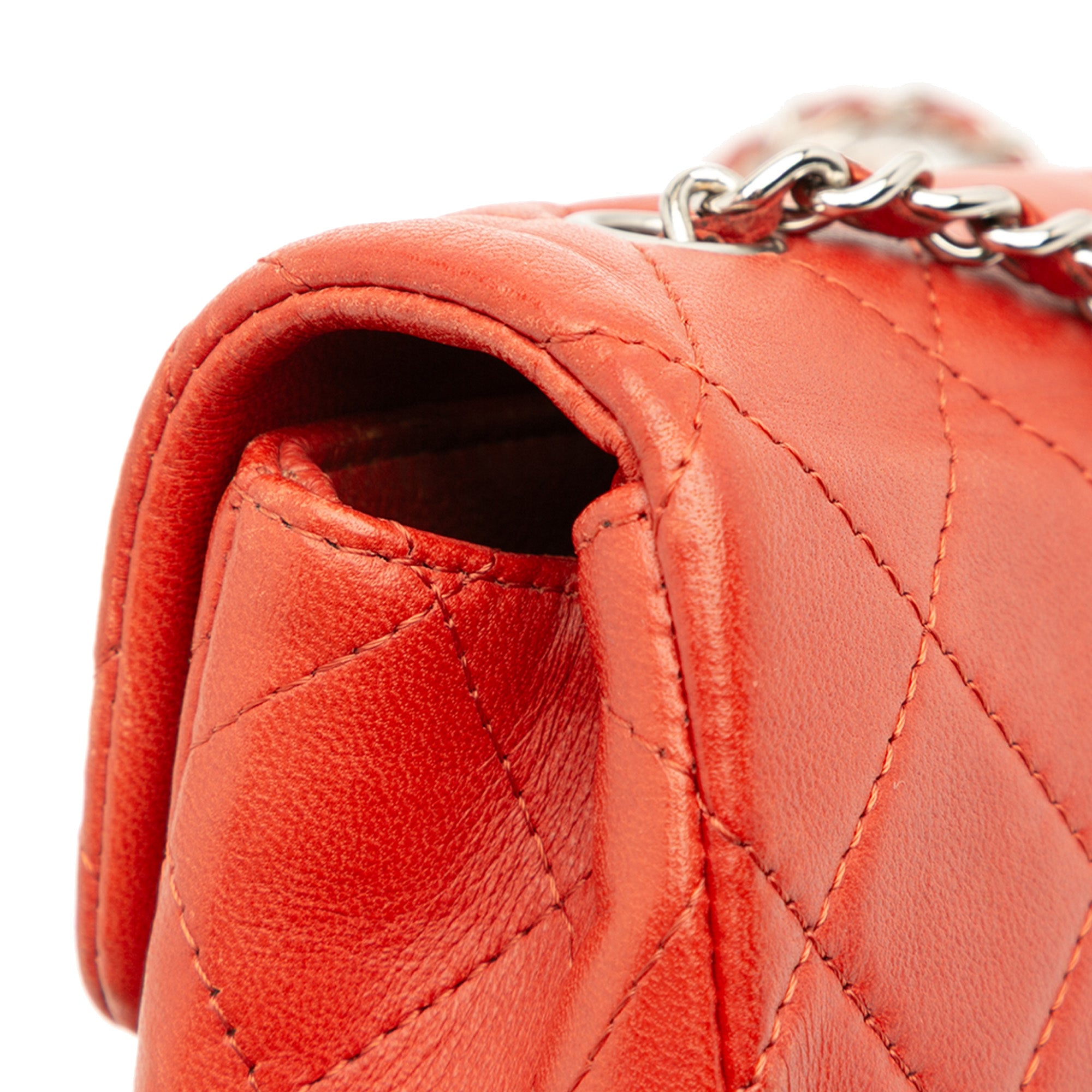 Extra Mini Rectangular Classic Lambskin Single Flap