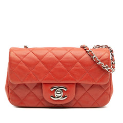 Extra Mini Rectangular Classic Lambskin Single Flap