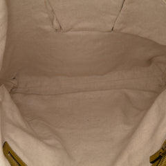 Tall Leather Bamboo Shopper Tote