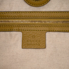 Tall Leather Bamboo Shopper Tote