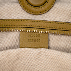 Tall Leather Bamboo Shopper Tote