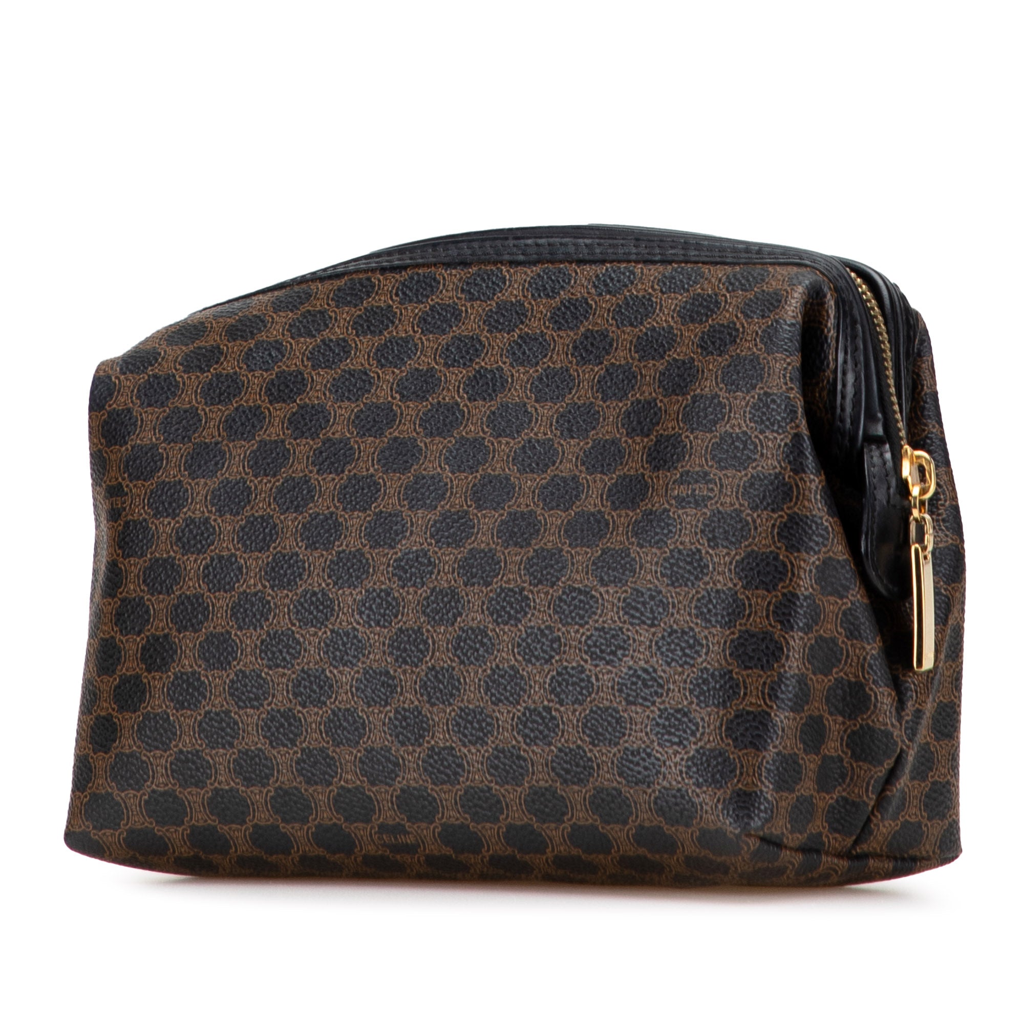 Macadam Coated Canvas Cosmetic Pouch