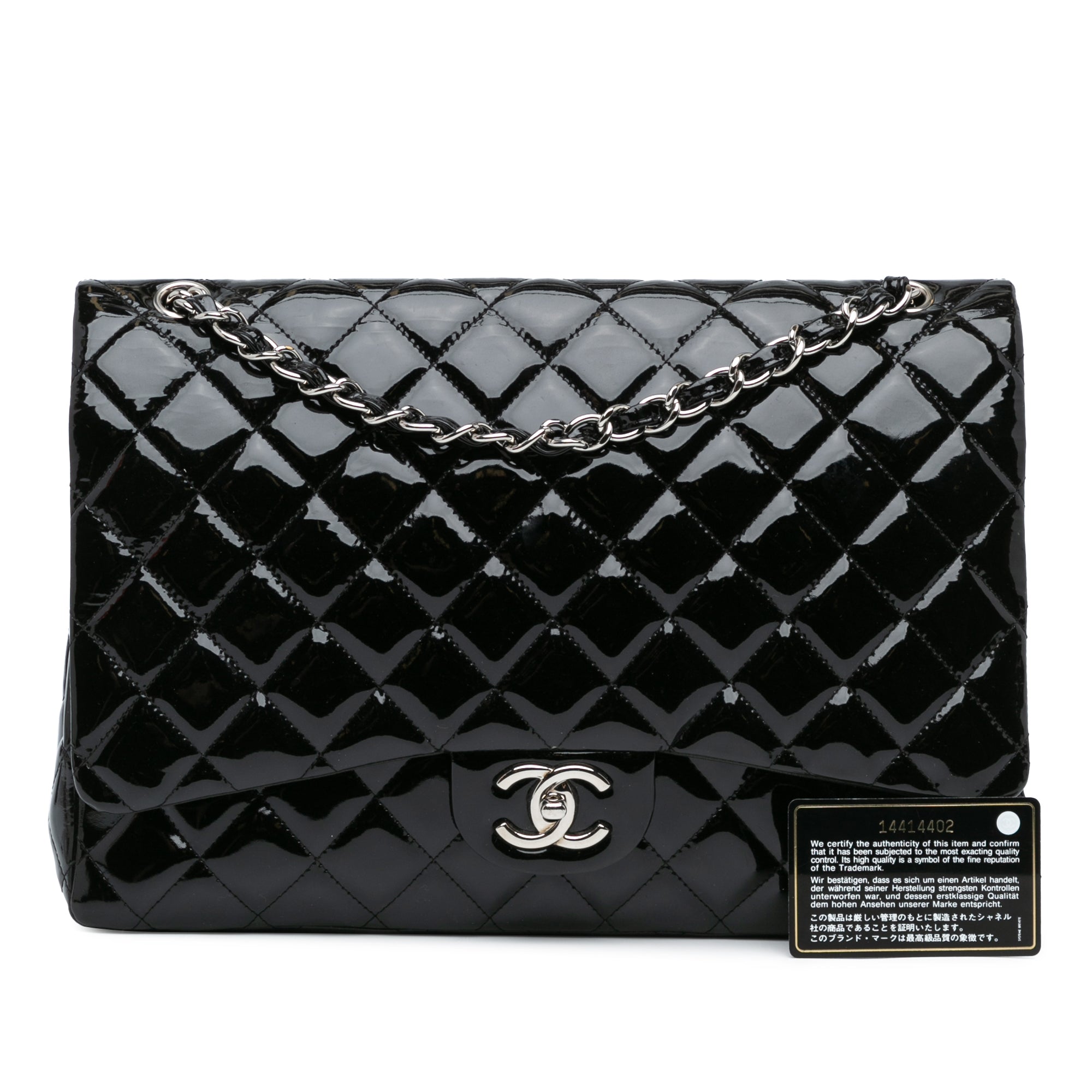 Maxi Classic Patent Double Flap