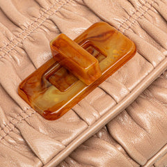 Nappa Gaufre Turn Lock Clutch