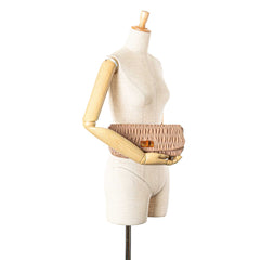 Nappa Gaufre Turn Lock Clutch