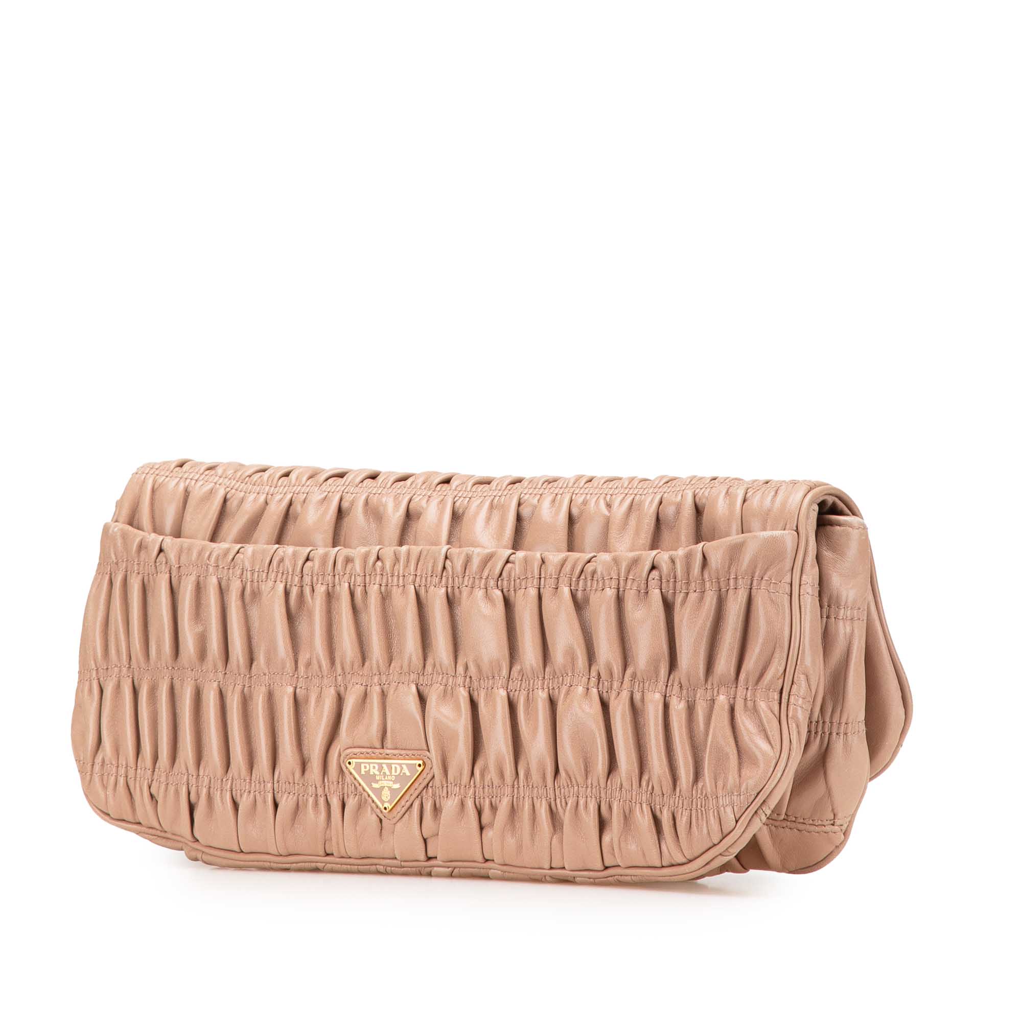 Nappa Gaufre Turn Lock Clutch