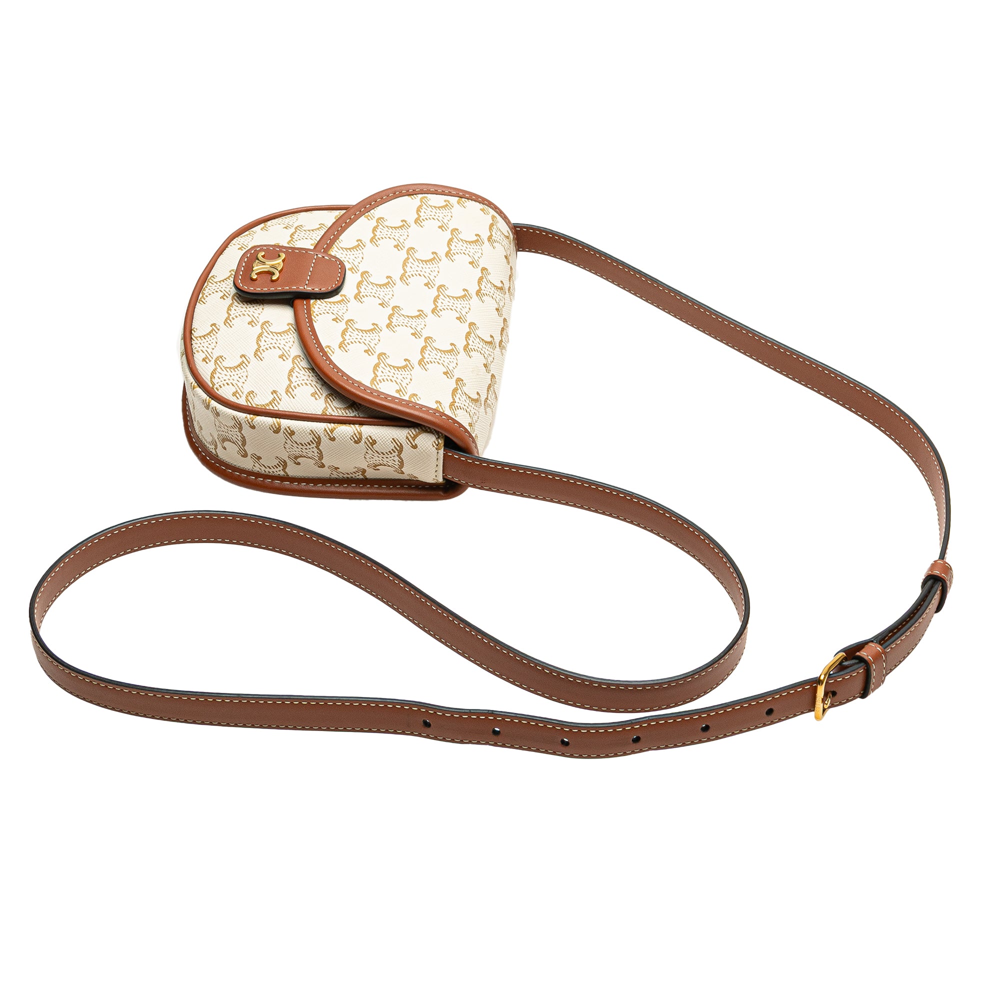 Mini Triomphe Coated Canvas Besace Crossbody