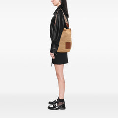 Mini Raffia Slit Satchel